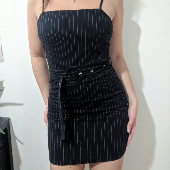 UO pinstripe mini dress